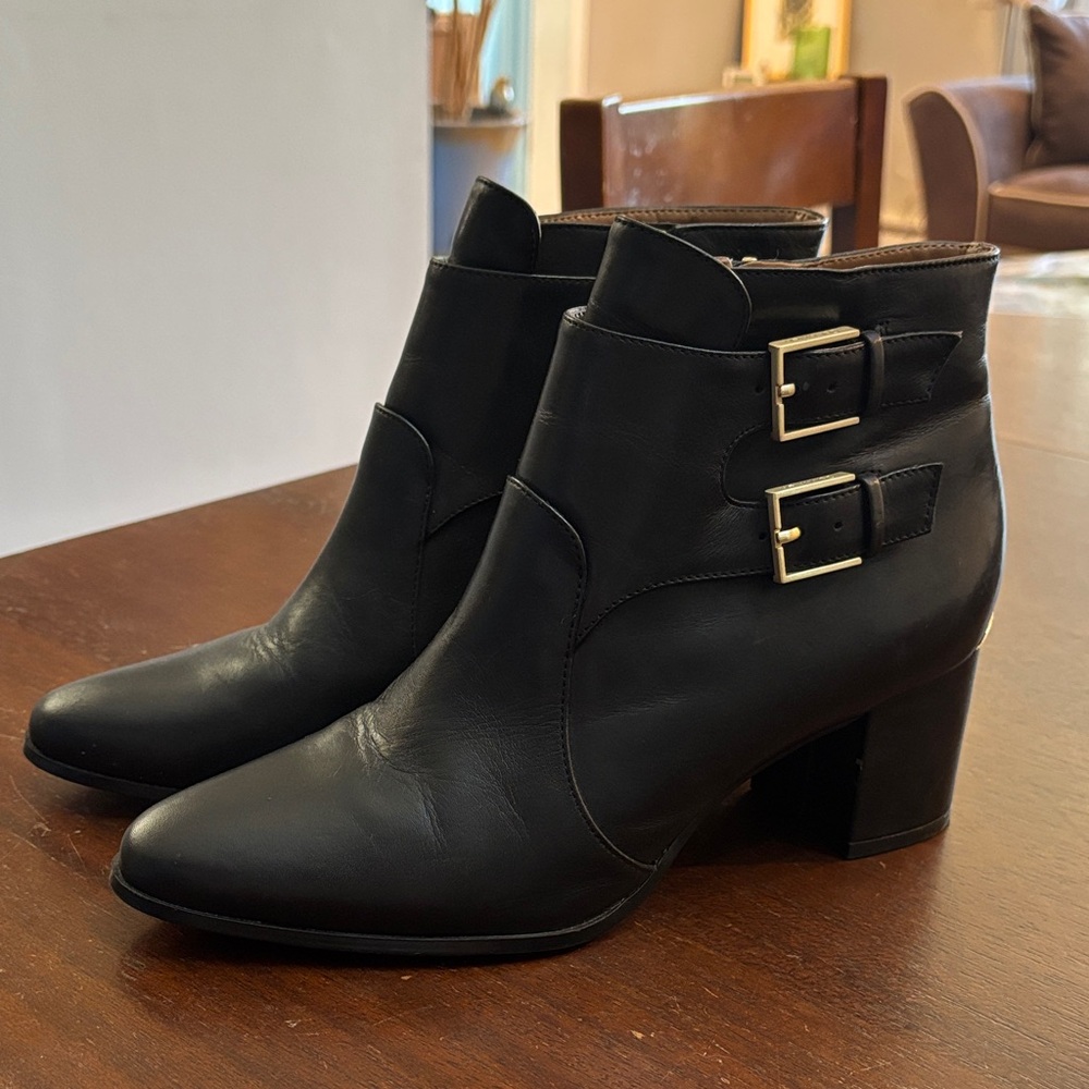 Calvin Klein‎ Black Leather Ankle Boots